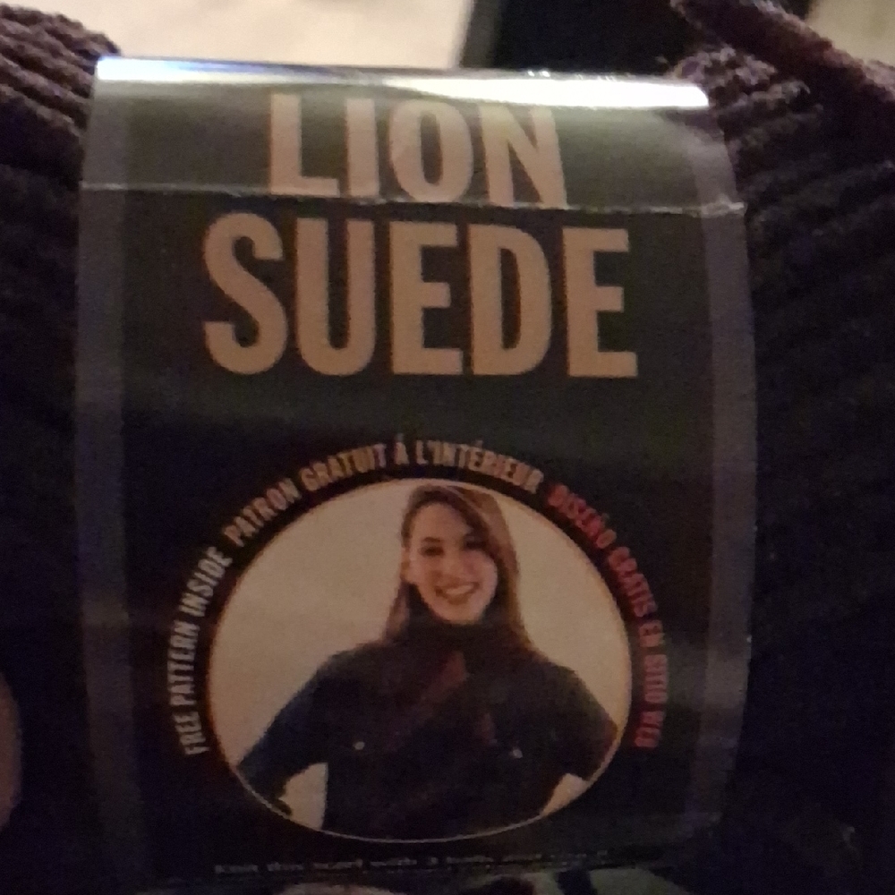 9 Skeins Of Lion Brand Suede Yarn - Rich EGGPLANT